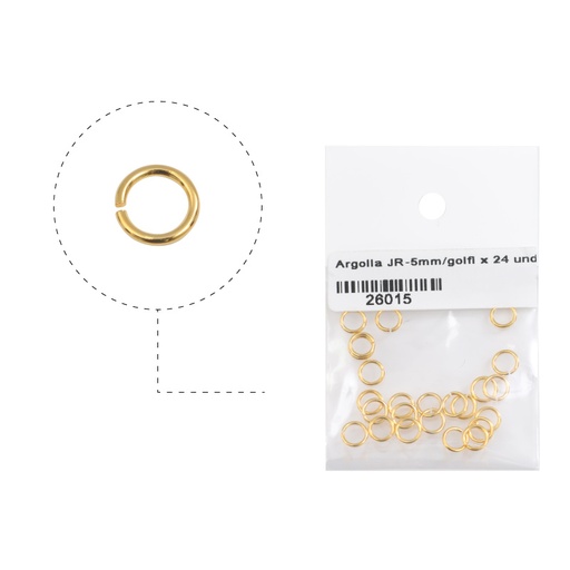 [26015] Argolla JR-0.7-5mm/rodio x 24 und