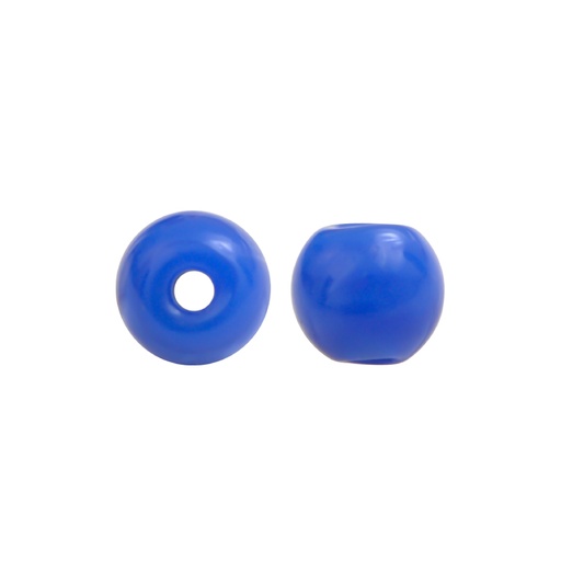 [24695] Vidrio hindú 6mm redondo azul 015 frosted x und