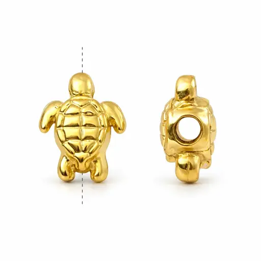 [12357] Separador tortuga 9x7mm/rodio x par