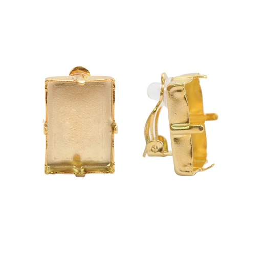 [18385] 4527CH arete cuadrado clip omega 13x18mm/rodio x par