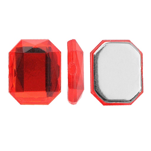 [30662] Acrilico K1013 octagon con cono 8x10mm Light Siam 3 x Unidad