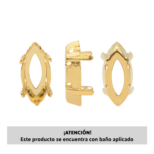 [32413] 4228DE setting para coser AK 5/15 /L 4 holes 15x7mm/rodio x 2 Unidades