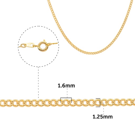 Cadena golfi 130S/1.25x1.6mm/45cm x und