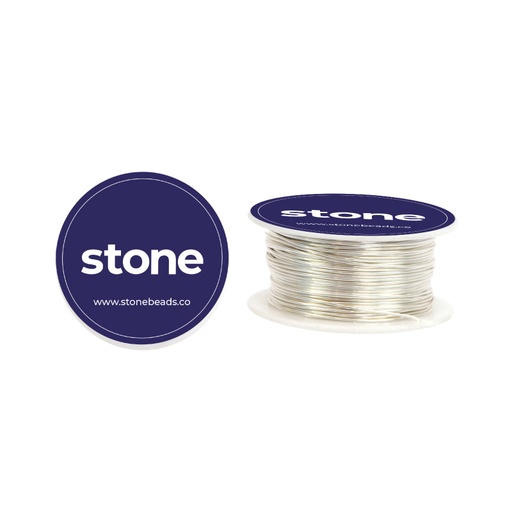 [30312] Alambre para bisuteria plateado N.22 0.64mm x 10.5 metros