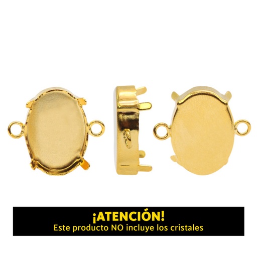 [24605] 4120CH setting doble argolla 14x10mm/rodio x und