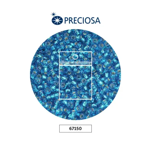 [23018] Mostacilla checa preciosa 10/0 2mm 67150 LP azul x 50g