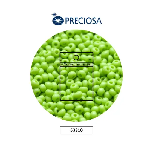 [18597] Mostacilla checa preciosa 10/0 2mm 53310 LP verde viche fuerte AB x 50g