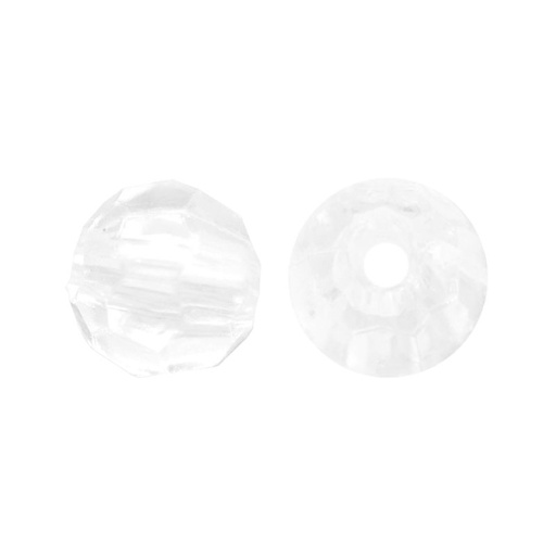 Acrilico 2020 redonda facetada 4mm cristal 15000 und x lb