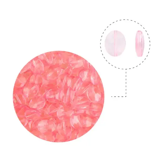 [27748] Acrilico 2480 oval 13x11mm light rose x 50g(Aprox 114und)