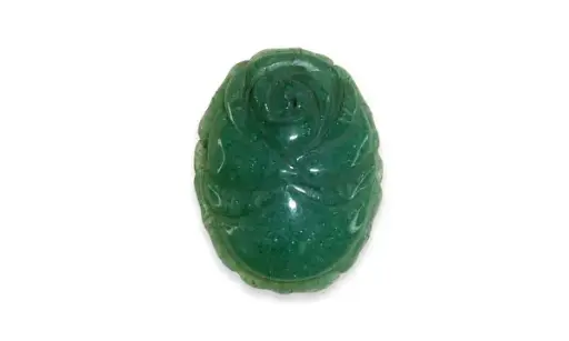 Pendiente grab flor 39x30mm aventurina x und