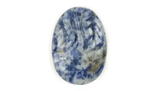 [01837] Pendiente grab oval sodalita x und