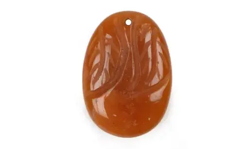 [01843] Pendiente grab oval avent/roja x und