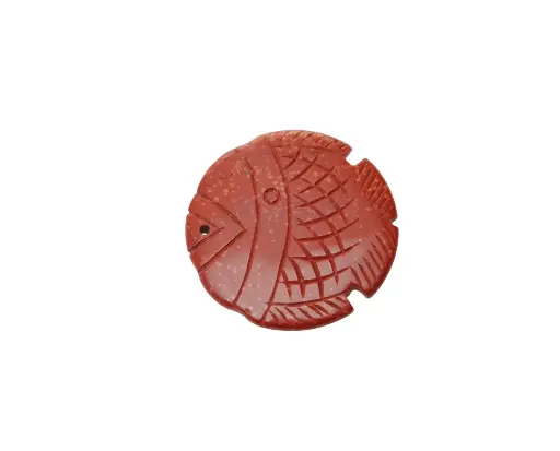 [01886] Pendiente grab/pez red jasper x und