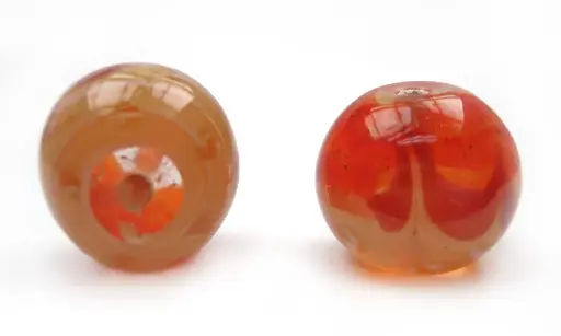 Vidrio hindu 14mm redondo GQR naranja 5 x und