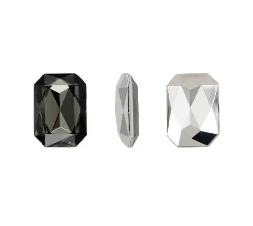 [02861] Acrilico K1012 octagon con cono 13x18mm smoky quartz 27 x und