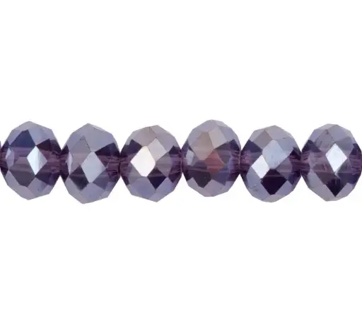 [04575] Murano rondela facetada 8mm violet 20AB x aprox 60unds