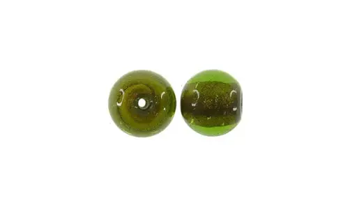 [05555] Vidrio hindú redondo 12mm olivine 52 x und
