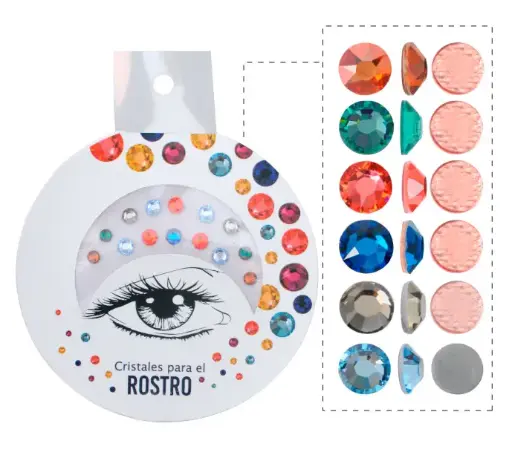 Cristales para el rostro sw mix color x paq