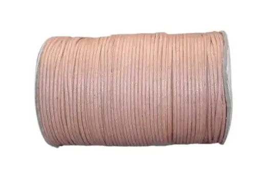 Cordon encerado 2mm natural rollo x 100m