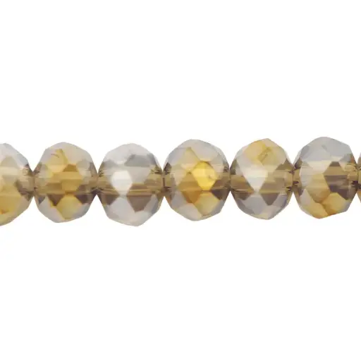 [06824] Murano rondela facetada 4mm black diamond AB 21 x 125unds