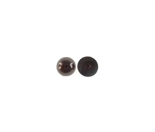 Media perla sintetica base plana 1H 6mm coffee CX-600 x ud