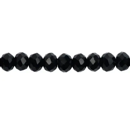 [09089] Murano rondela facetada 3mm jet 01 x aprox110unds