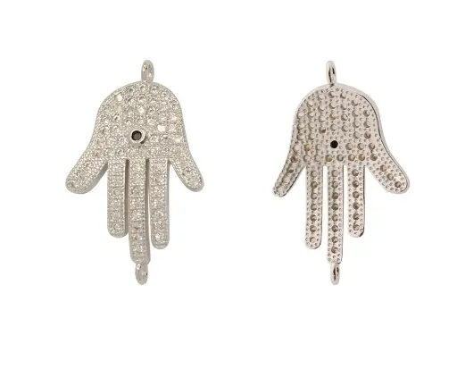 [09631] Link mano de fátima micropave 28x17mm AD-56/SP x und