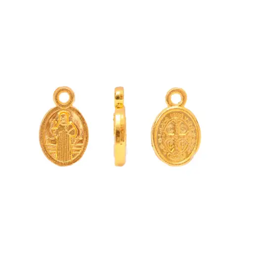 [09909] Medalla san benito 883-1 12x8mm/golfi x und