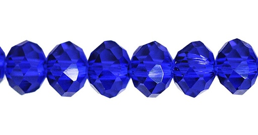 [07381] Murano rondela facetada 8mm capri blue 4 x aprox 60unds