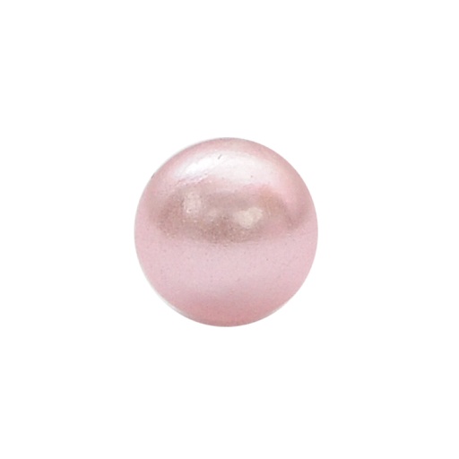 Perla sintetica redonda NH 3mm rosado x und