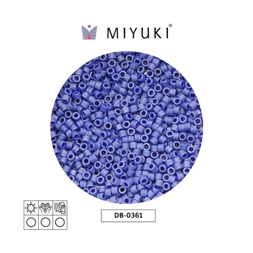 [03857] Miyuki delica 11/0 DB0361 mat metalizado azul x 50g
