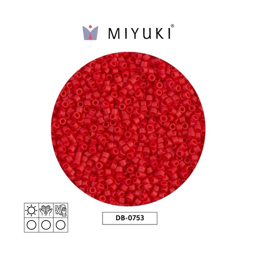 [09156] Miyuki delica 11/0 DB0753 opaco oscuro rojo x 50g