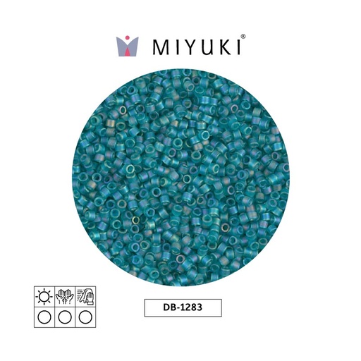 [06637] Miyuki delica 11/0 DB1283 mate transparente caribbean azul verdoso x 50g