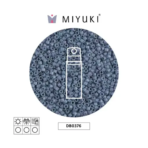 [07837] Miyuki delica 11/0 DB0376 mat metalizado claro verde x 50g