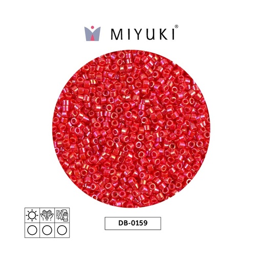 [08457] Miyuki delica 11/0 DB0159 opaco vermillion rojo AB x 50g