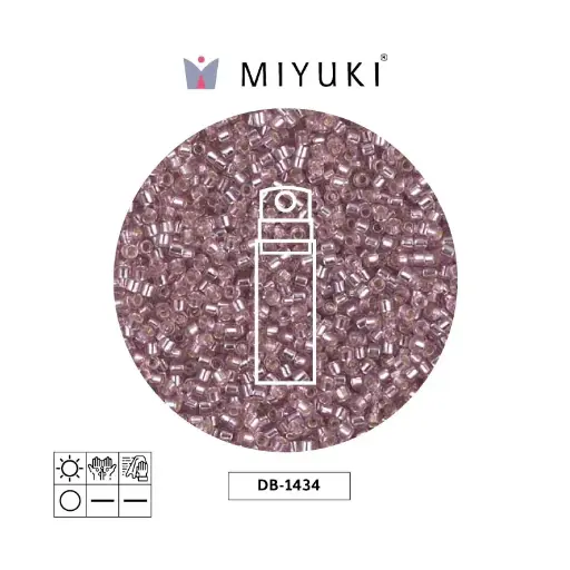 [06373] Miyuki delica 11/0 DB1434 plateado forrado pálido rosa x 10g