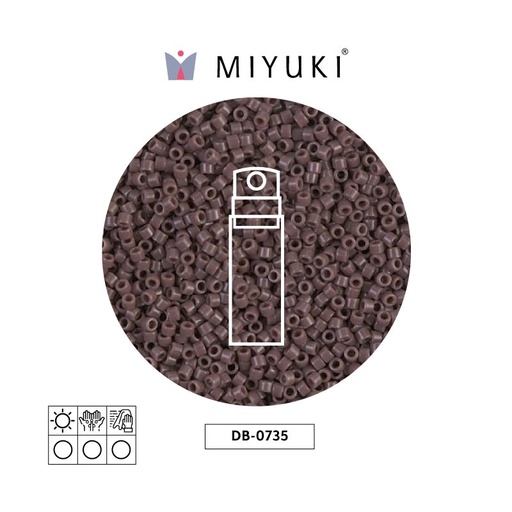[07817] Miyuki delica 11/0 DB0735 opaco coffee x 10g