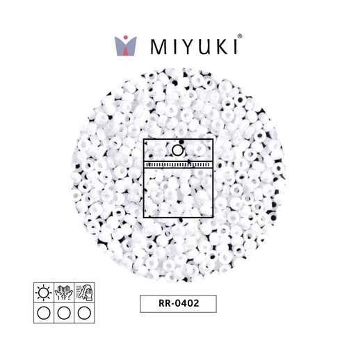 [09198] Mostacilla Miyuki rocalla 11/0 RR0402 blanco x 25g