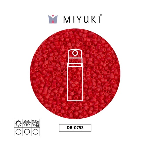 [01480] Miyuki delica 11/0 DB0753 opaco oscuro rojo x 10g