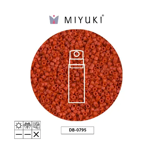 [01887] Miyuki delica 11/0 DB0795 matt opaco vermillion x 10g