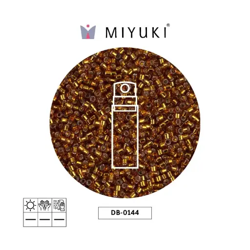 [02932] Miyuki delica 11/0 DB0144 dorado forrado amarillo x 10g