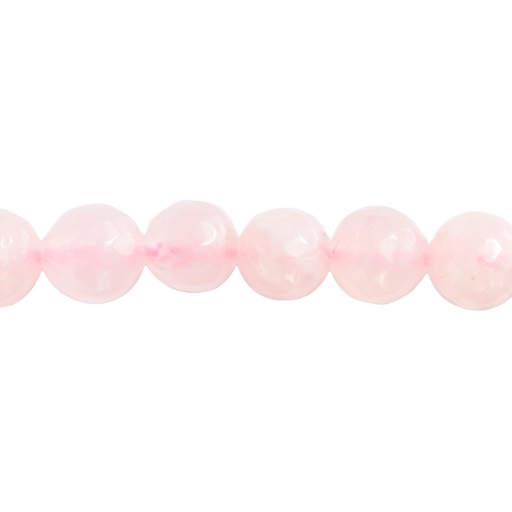 [03737] Sarta redonda facetada 8mm fire cuarzo rosado x 48unds