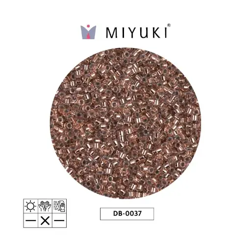 [01779] Miyuki delica 11/0 DB0037 copper forrado cristal x 50g
