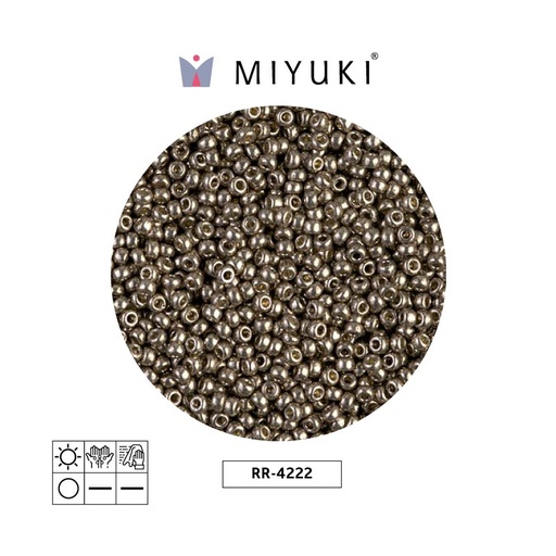 [04366] Mostacilla Miyuki rocalla 11/0 RR4222 galvanizado pewter x 250g