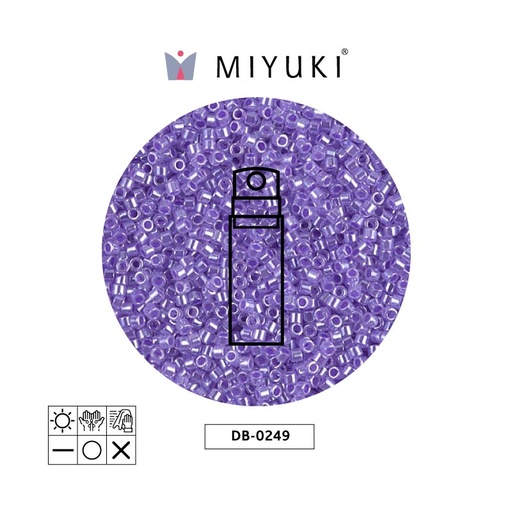 [08893] Miyuki delica 11/0 DB0249 morado Ceylon perlado x 10g