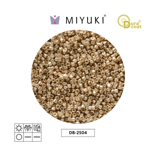 [08906] Miyuki delica 11/0 DB2504 Duracoat galvanizado rosa champagne x 50g