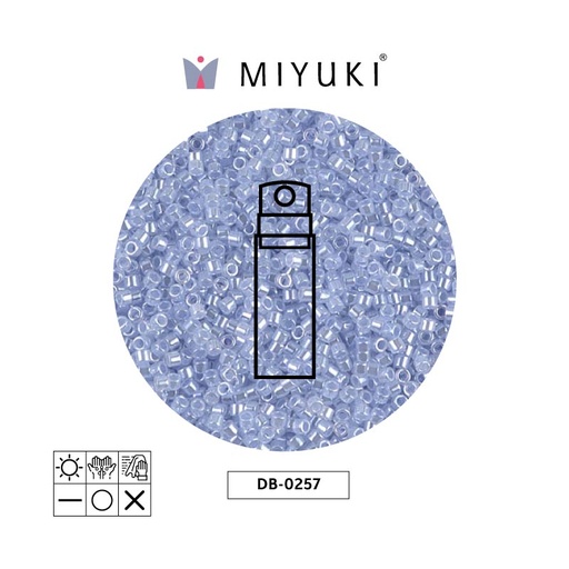 [04271] Miyuki delica 11/0 DB0257 cielo azul Ceylon perlado x 10g