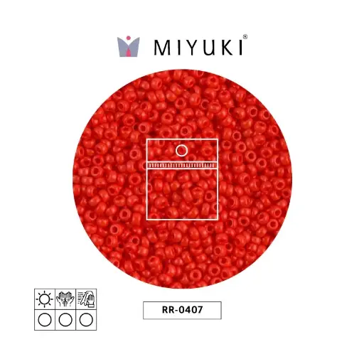 [08341] Mostacilla Miyuki rocalla 11/0 RR0407 opaco rojo x 25g