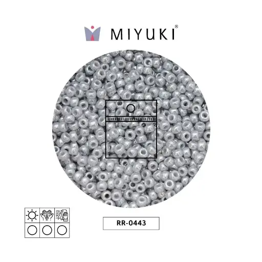 [03876] Mostacilla Miyuki rocalla 11/0 RR0443 opaco oscuro steel lustaer x 25g