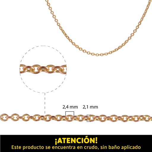 Cadena brass 260AS 2.4x2.12mm/R x m